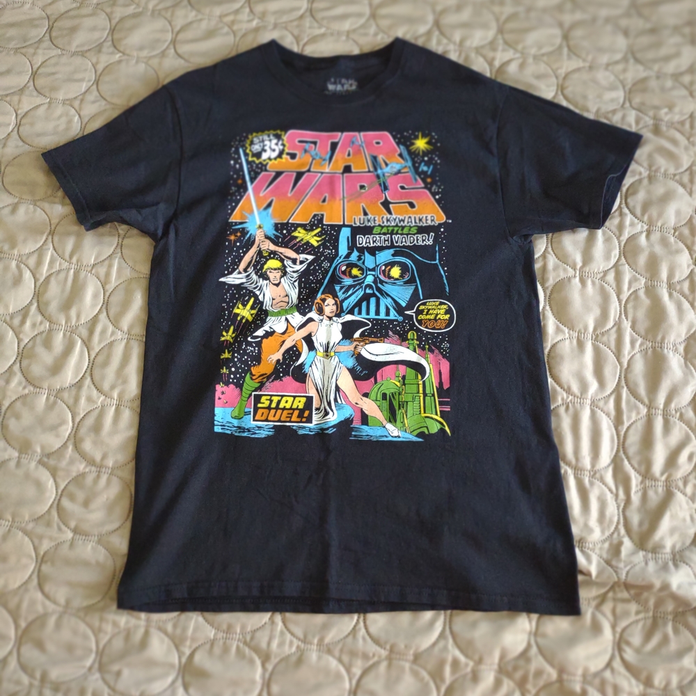MAD Engine Black Star Wars Graphic Tee Sz S